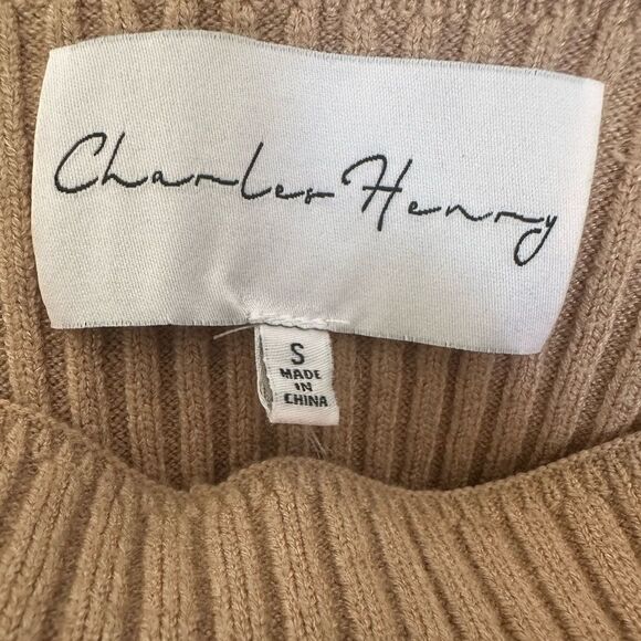 Charles Henry tan knit long sleeve sweater dress size small - Picture 7 of 8